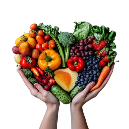 Fruits in the shape of a heart Picture. Promoting Sodium Free Food